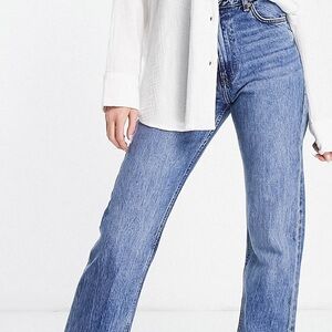 Bershka High Rise Blue Jeans
